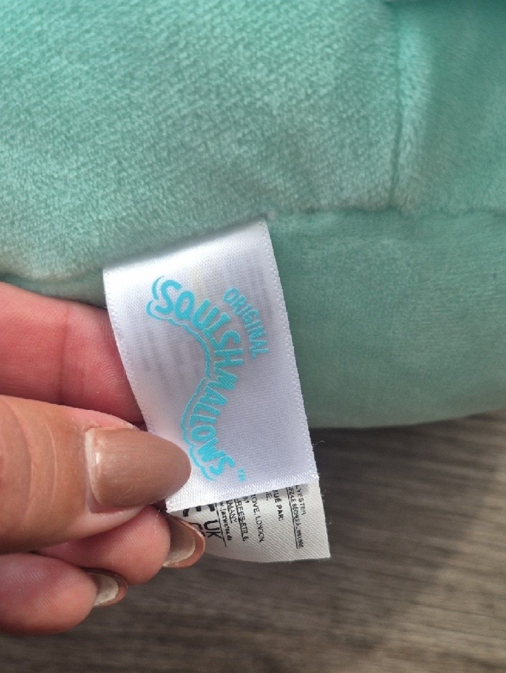 NWT Squishmallows Jules Cat Plush - Aqua with Cream Belly You're PURRFECT - Picture 4 of 5